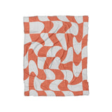 Twyla Checkered Coral in Twin (68" x 88") Size