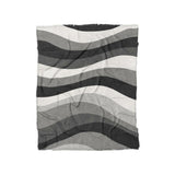 Sinuous Grey Monochrome in Twin (68" x 88") Size