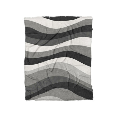 Sinuous Grey Monochrome in Twin (68" x 88") Size