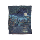 8 Bit Uptown Twilight Skyline in Twin (68" x 88") Size