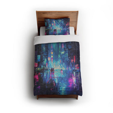 Dystopia Cityscape in Twin (68" x 88") Size