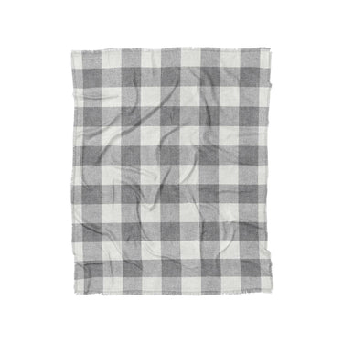 Buffalo Plaid Light Grey in Twin (68" x 88") Size