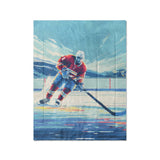 8 Bit Pond Hockey in Twin (68" x 88") Size
