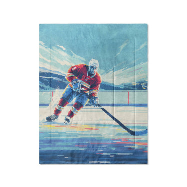 8 Bit Pond Hockey in Twin (68" x 88") Size
