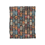 Tribal Masks in Twin (68" x 88") Size
