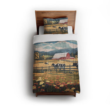 Vermont Spring Farmlife in Twin (68" x 88") Size