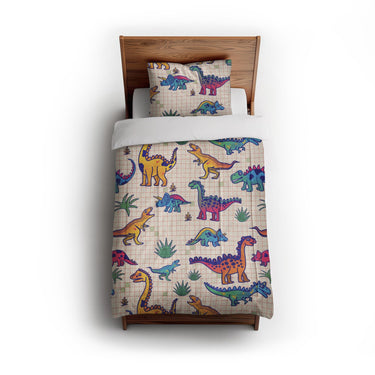 Doodle Dinos in Twin (68" x 88") Size