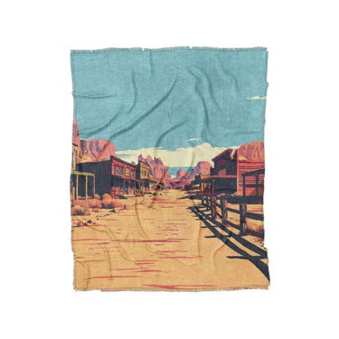 Southwestern Ghost Town in Twin (68" x 88") Size