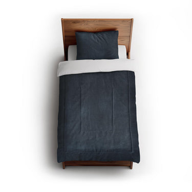 Keanu Watercolor Navy Blue Ombré in Twin (68" x 88") Size