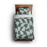 Twyla Checkered Aquamarine in Twin (68" x 88") Size