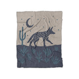 Desert Coyote Midnight & Dusty Blue in Twin (68" x 88") Size