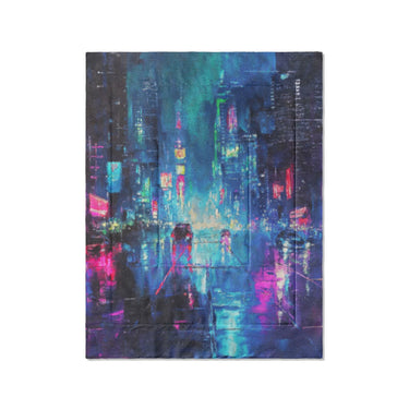 Dystopia Cityscape in Twin (68" x 88") Size
