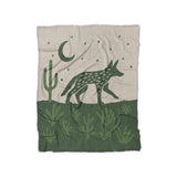 Desert Coyote Forest & Moss Green in Twin (68" x 88") Size