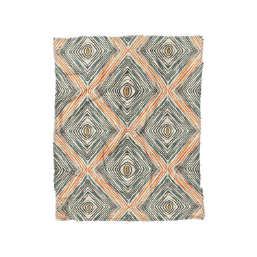 Boden Orange & Blue in Twin (68" x 88") Size