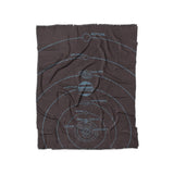 Solar System Burgandy & Powder Blue in Twin (68" x 88") Size