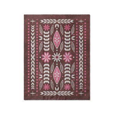 Topanga Burgundy & Pink in Twin (68" x 88") Size