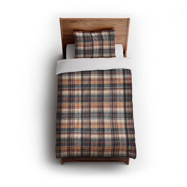 MacPherson Plaid Navy & Gold in Twin (68" x 88") Size