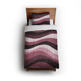 Sinuous Maroon Monochrome in Twin (68" x 88") Size