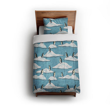Arctic Penguins in Twin (68" x 88") Size
