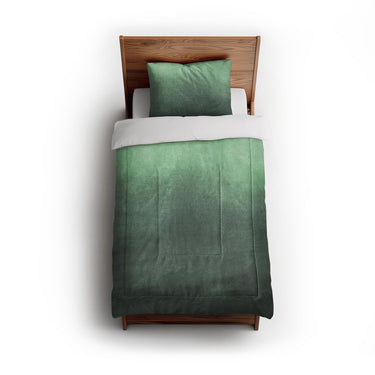 Kieran Watercolor Green Ombre in Twin (68" x 88") Size