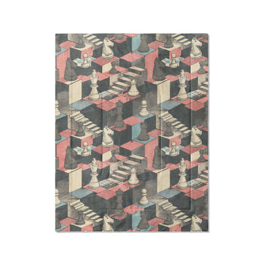 Harmon Surreal Check Blue & Pink in Twin (68" x 88") Size