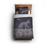 Desert Coyote Eggplant & Dusty Purple in Twin (68" x 88") Size