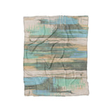 Jörgan Teal & Taupe in Twin (68" x 88") Size