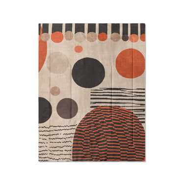 Charl Orange & Taupe in Twin (68" x 88") Size