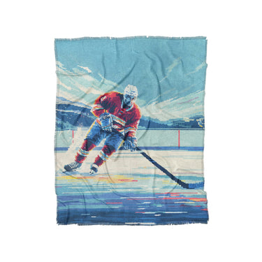 8 Bit Pond Hockey in Twin (68" x 88") Size