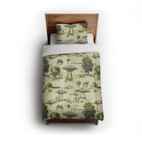 UFO Cow Abduction Toile in Twin (68" x 88") Size