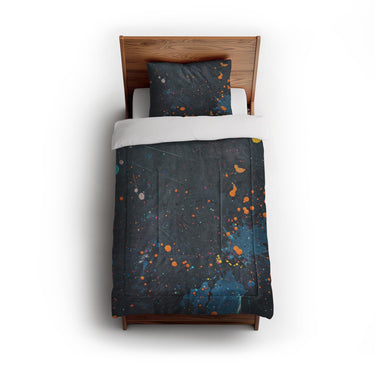 Jacob Navy & Orange in Twin (68" x 88") Size