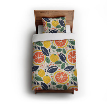 Pamplemousse and Bay Leaf in Twin (68" x 88") Size