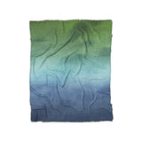Micah Watercolor Blue & Green in Twin (68" x 88") Size