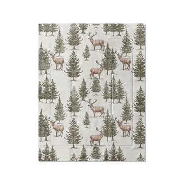 Forest Deer in Twin (68" x 88") Size