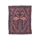 Flamingo Friends Purple in Twin (68" x 88") Size