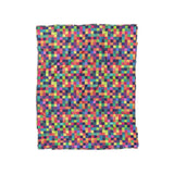 Pixel Mosaic Multicolor Vibrant in Twin (68" x 88") Size