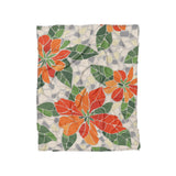 Mosaic Poinsettia Orange in Twin (68" x 88") Size