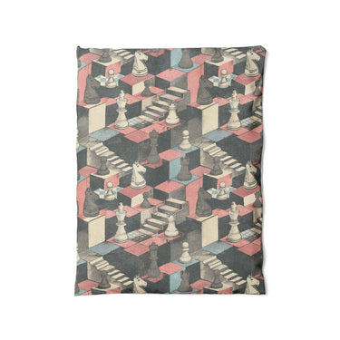 Harmon Surreal Check Blue & Pink in Twin (68" x 88") Size