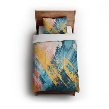 Egon Blue & Yellow in Twin (68" x 88") Size