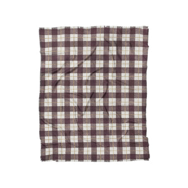 Wallace Plaid Maroon & Gold in Twin (68" x 88") Size
