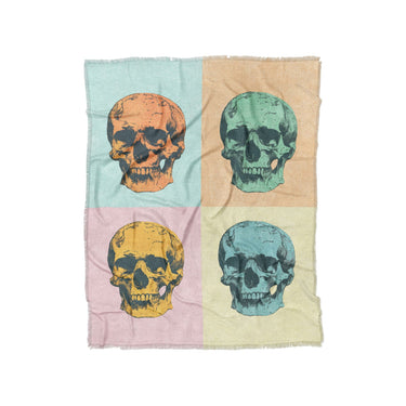 Pop Art Skulls in Twin (68" x 88") Size