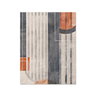 Gordian Navy & Orange in Twin (68" x 88") Size