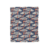 Tribal Fish in Twin (68" x 88") Size