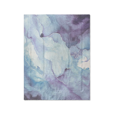 Zephyr Watercolor Blue & Purple in Twin (68" x 88") Size