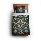 Vanessa Blue & Gold in Twin (68" x 88") Size