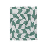 Twyla Checkered Aquamarine in Twin (68" x 88") Size