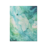 Zephyr Watercolor Blue & Green in Twin (68" x 88") Size