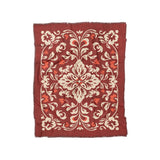 Annette Red & Ivory in Twin (68" x 88") Size
