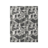 Harmon Surreal Chess Black & White in Twin (68" x 88") Size