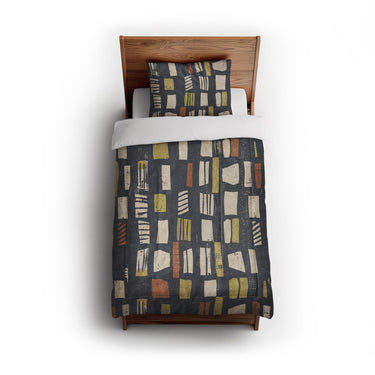 Milo Navy Lime & Terracotta in Twin (68" x 88") Size